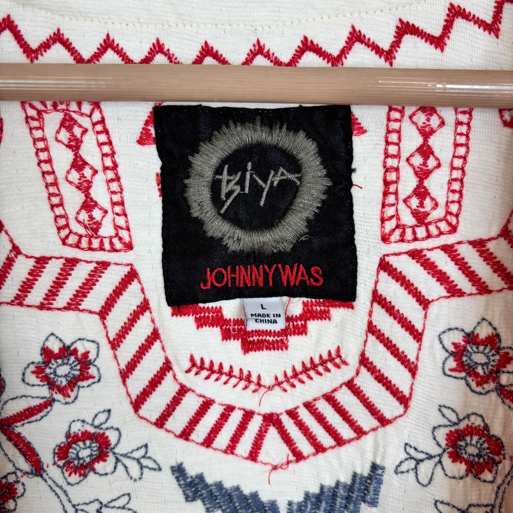 JOHNNY WAS Yatzil Embroidered Fringe Jacket in Vanilla Size L - Picture 6 of 14
